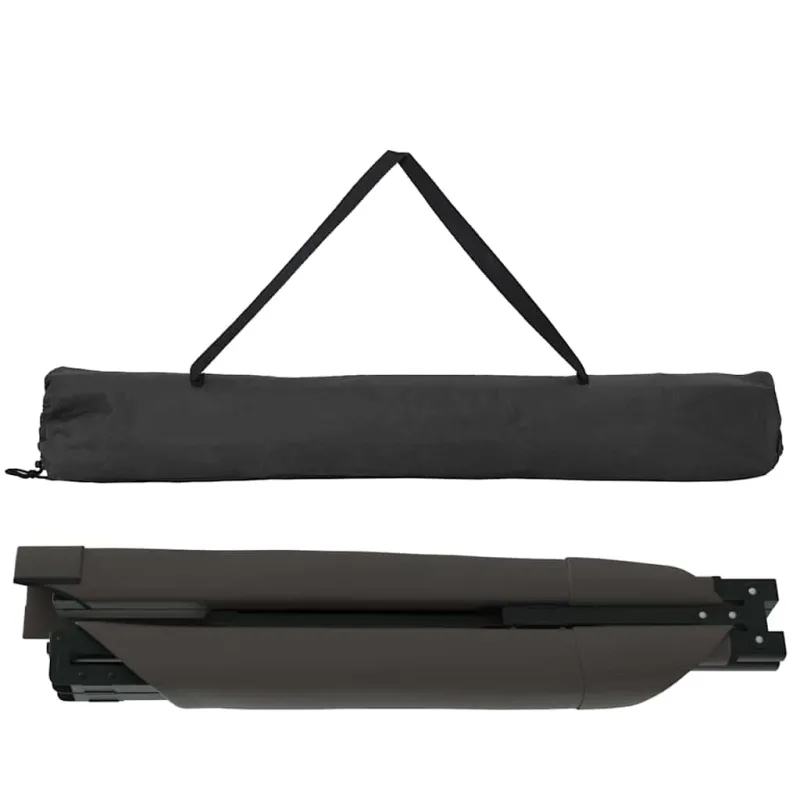 Sulankstoma Kempingo Lova Juoda 210 x 80 x 46 cm