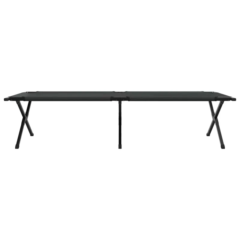 Sulankstoma Kempingo Lova Juoda 210 x 80 x 46 cm