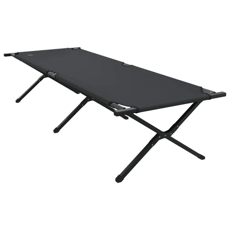 Sulankstoma Kempingo Lova Juoda 210 x 80 x 46 cm