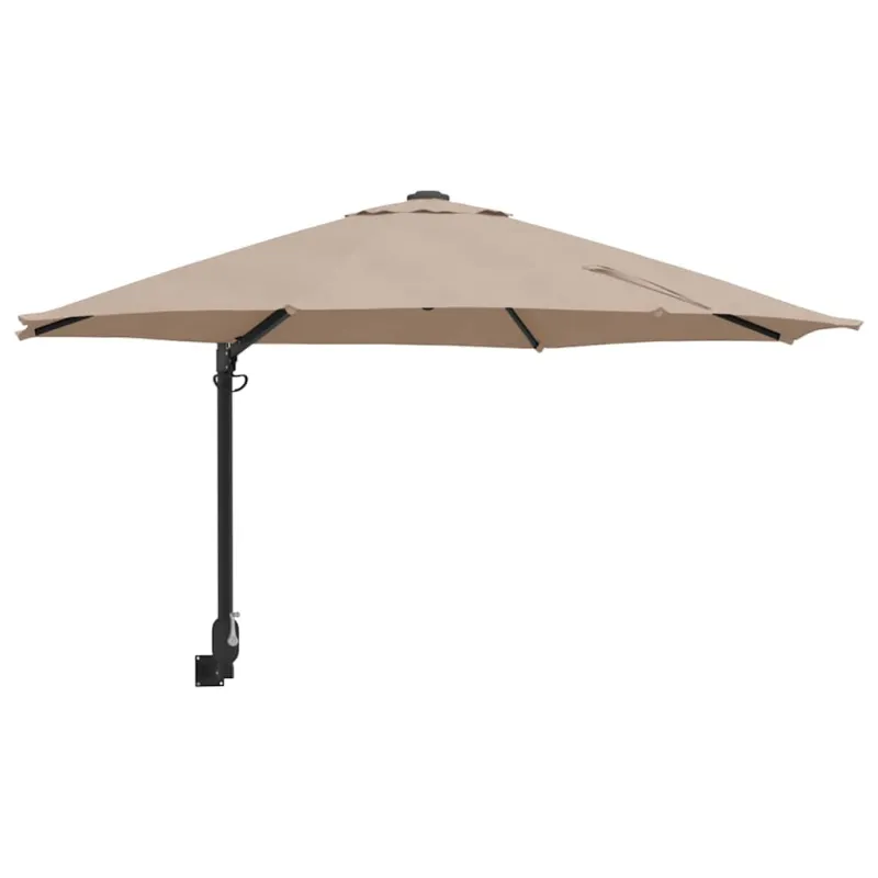 Sodo skėtis Taupe 248 x 248 x 148 cm Poliesteris ir plienas