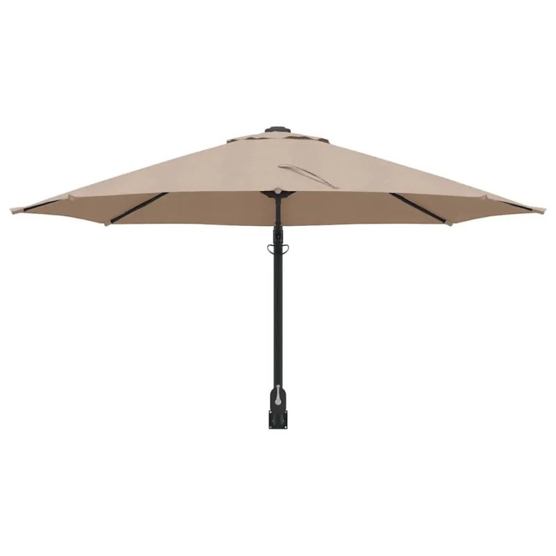 Sodo skėtis Taupe 248 x 248 x 148 cm Poliesteris ir plienas
