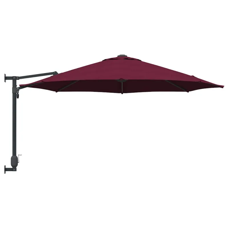 Sodo skėtis Bordo raudona 248 x 248 x 148 cm