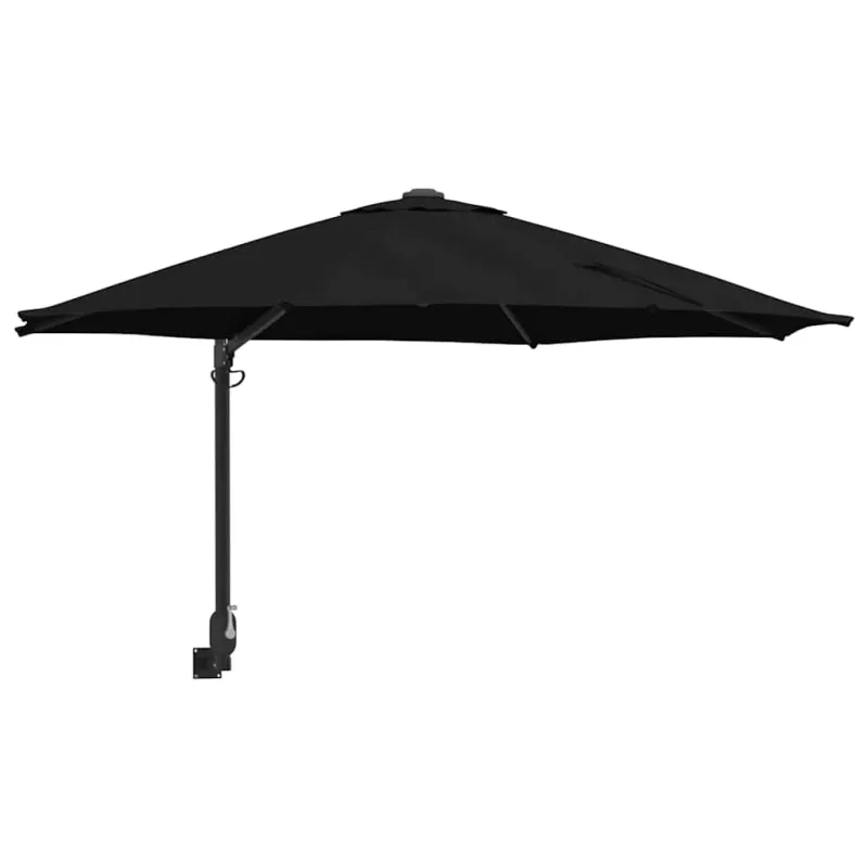 Sodo skėtis Juoda 248 x 248 x 148 cm Poliesteris ir plienas