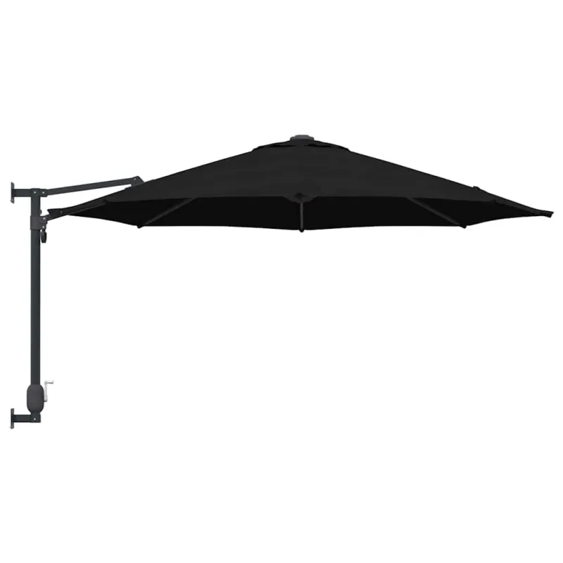 Sodo skėtis Juoda 248 x 248 x 148 cm Poliesteris ir plienas