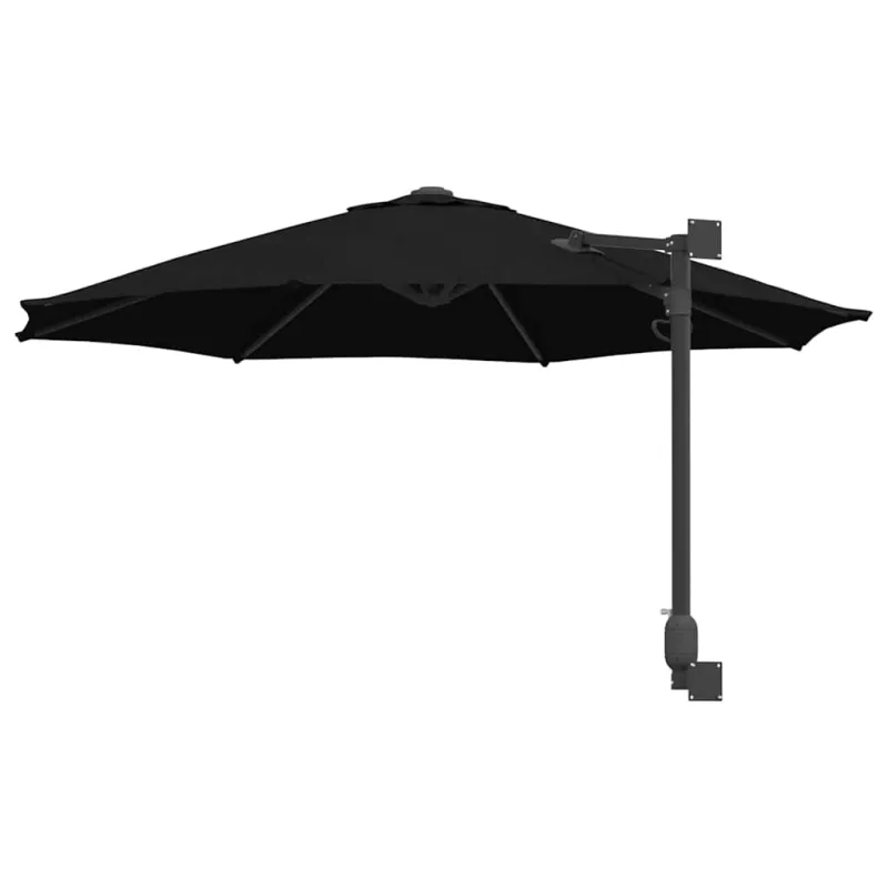 Sodo skėtis Juoda 248 x 248 x 148 cm Poliesteris ir plienas
