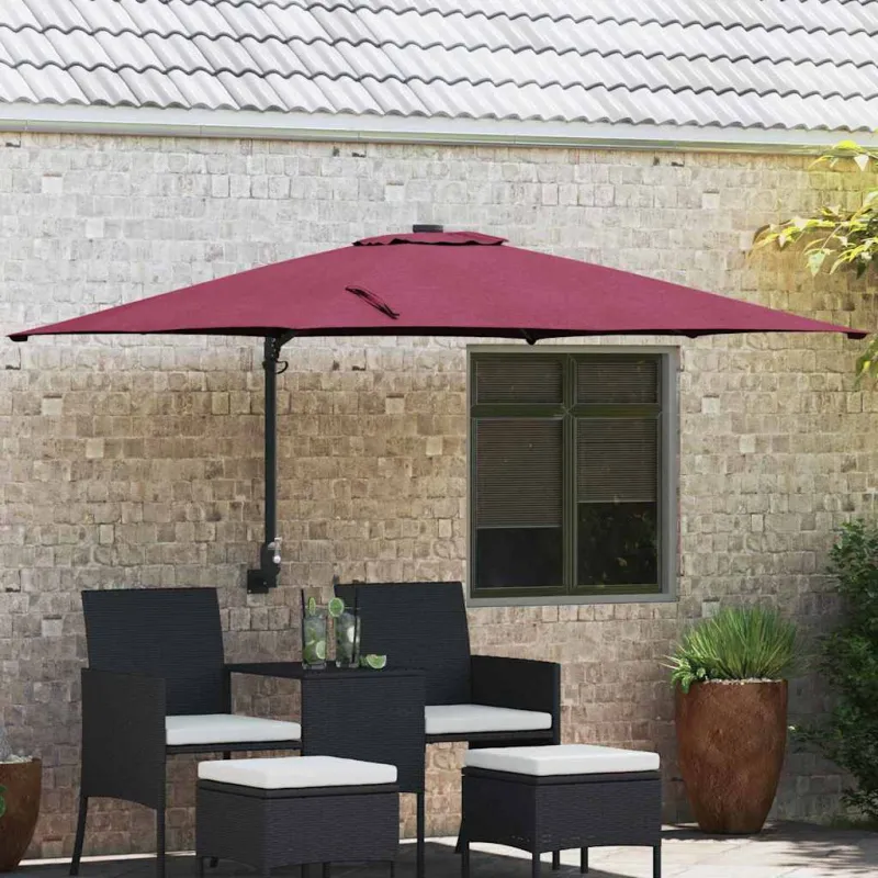 Sodo skėtis Bordo raudona 248,5 x 247,5 x 160 cm