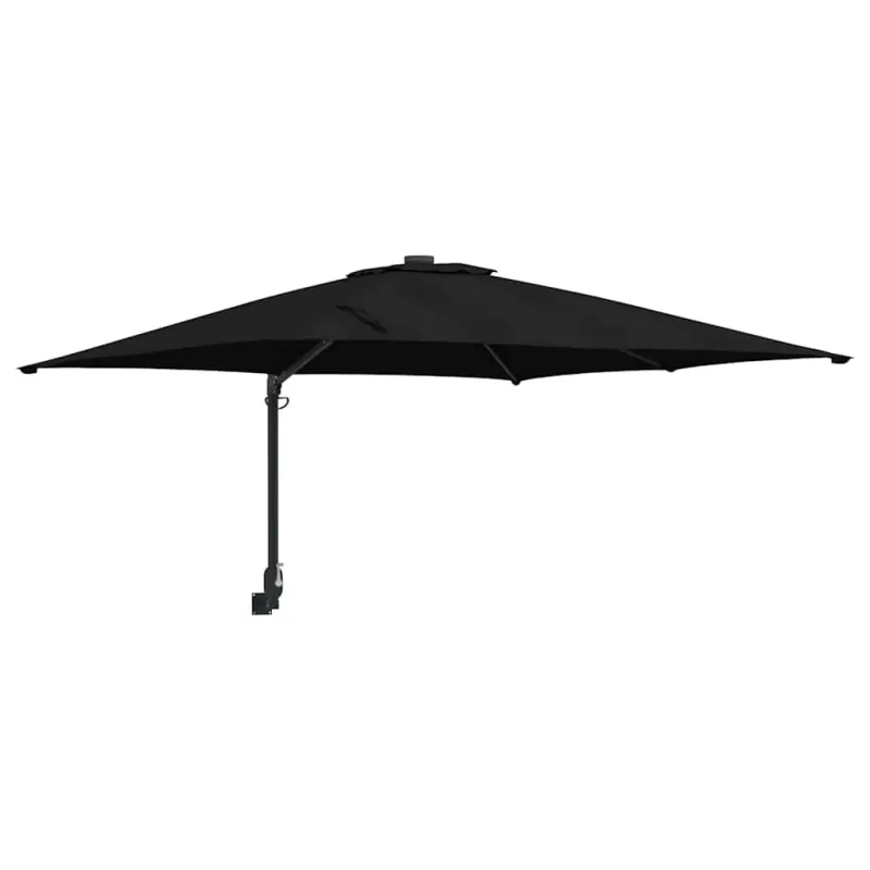 Sodo skėtis Juoda 248,5 x 247,5 x 160 cm Poliesteris ir plienas