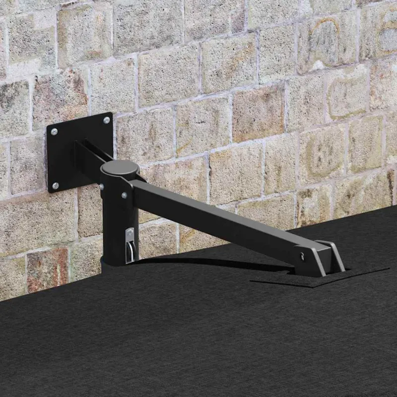 Sodo skėtis Juoda 248,5 x 247,5 x 160 cm Poliesteris ir plienas