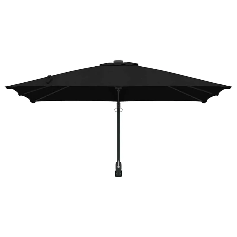 Sodo skėtis Juoda 248,5 x 247,5 x 160 cm Poliesteris ir plienas