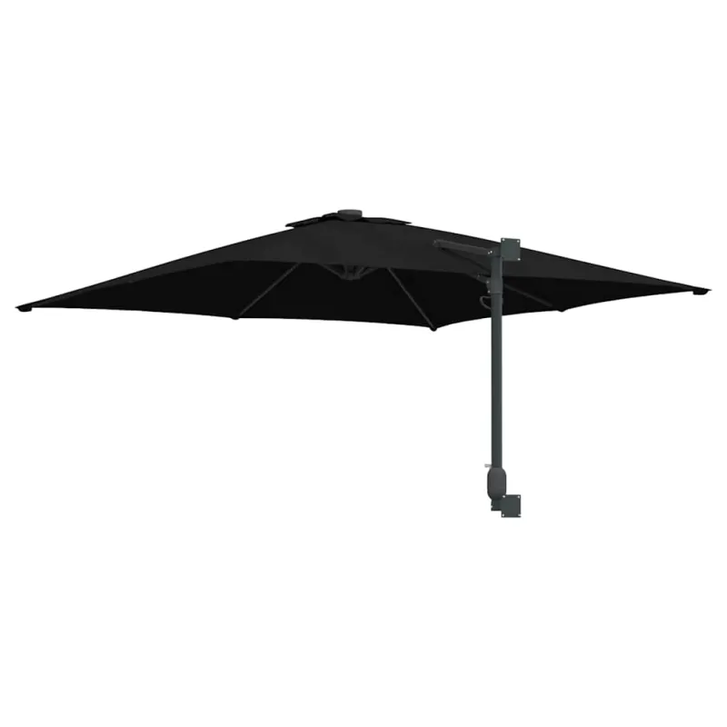 Sodo skėtis Juoda 248,5 x 247,5 x 160 cm Poliesteris ir plienas