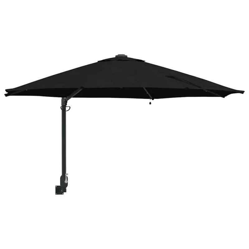 Sodo skėtis Juoda 248 x 248 x 148 cm Poliesteris ir plienas