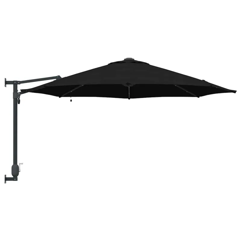 Sodo skėtis Juoda 248 x 248 x 148 cm Poliesteris ir plienas
