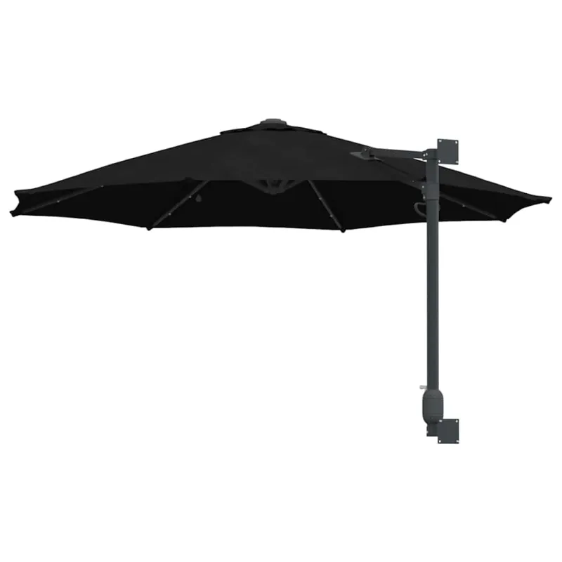 Sodo skėtis Juoda 248 x 248 x 148 cm Poliesteris ir plienas