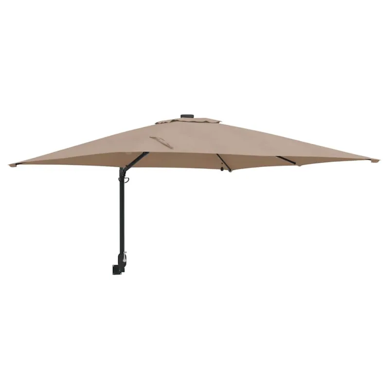 Sodo skėtis Taupe 248,5 x 247,5 x 160 cm Poliesteris ir plienas
