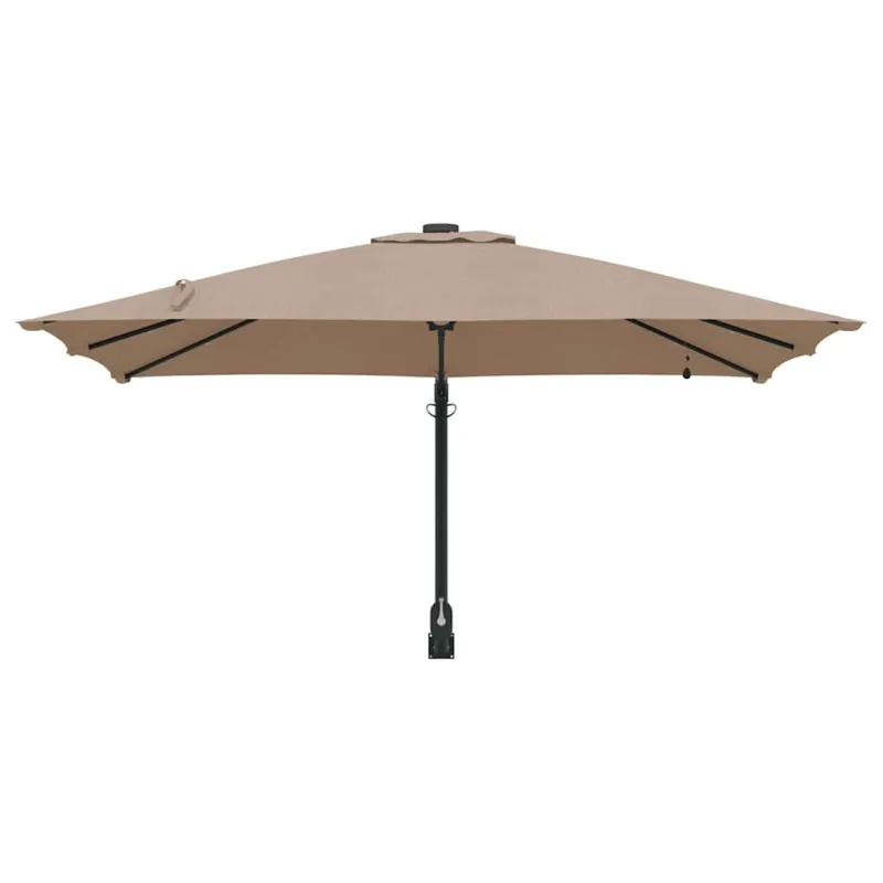 Sodo skėtis Taupe 248,5 x 247,5 x 160 cm Poliesteris ir plienas