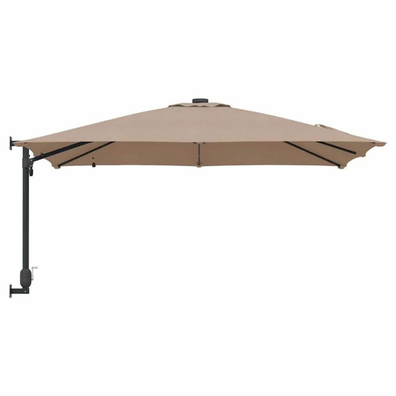 Sodo skėtis Taupe 248,5 x 247,5 x 160 cm Poliesteris ir plienas