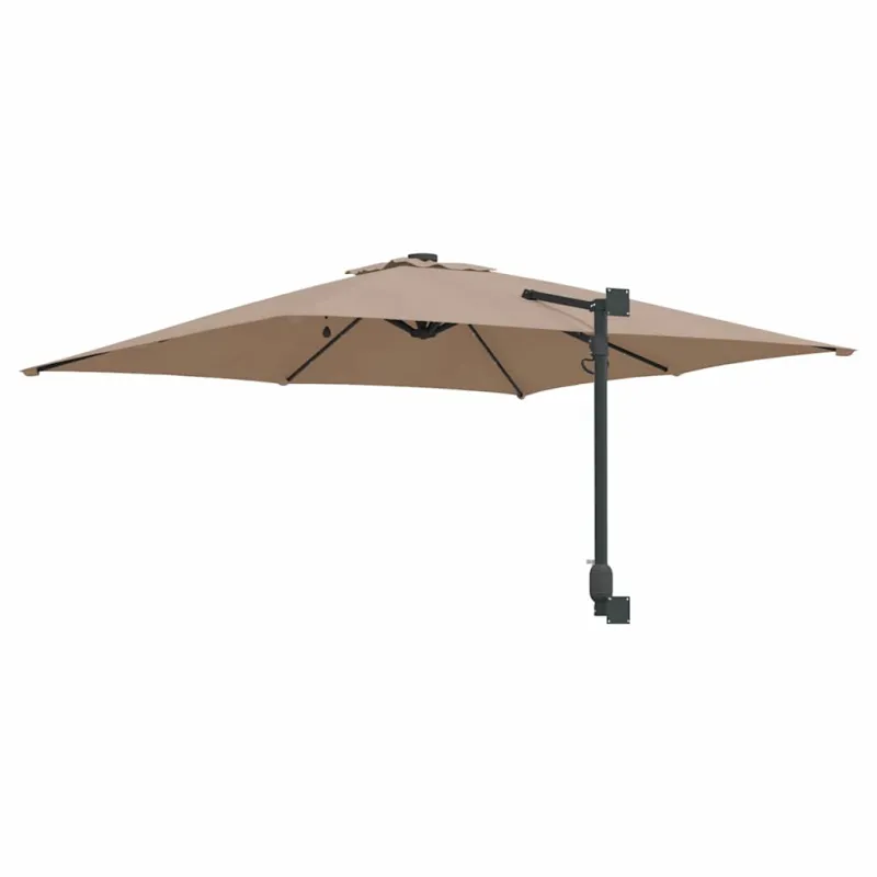 Sodo skėtis Taupe 248,5 x 247,5 x 160 cm Poliesteris ir plienas