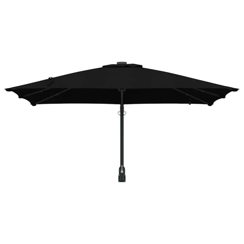 Sodo skėtis Juoda 248,5 x 247,5 x 160 cm Poliesteris ir plienas