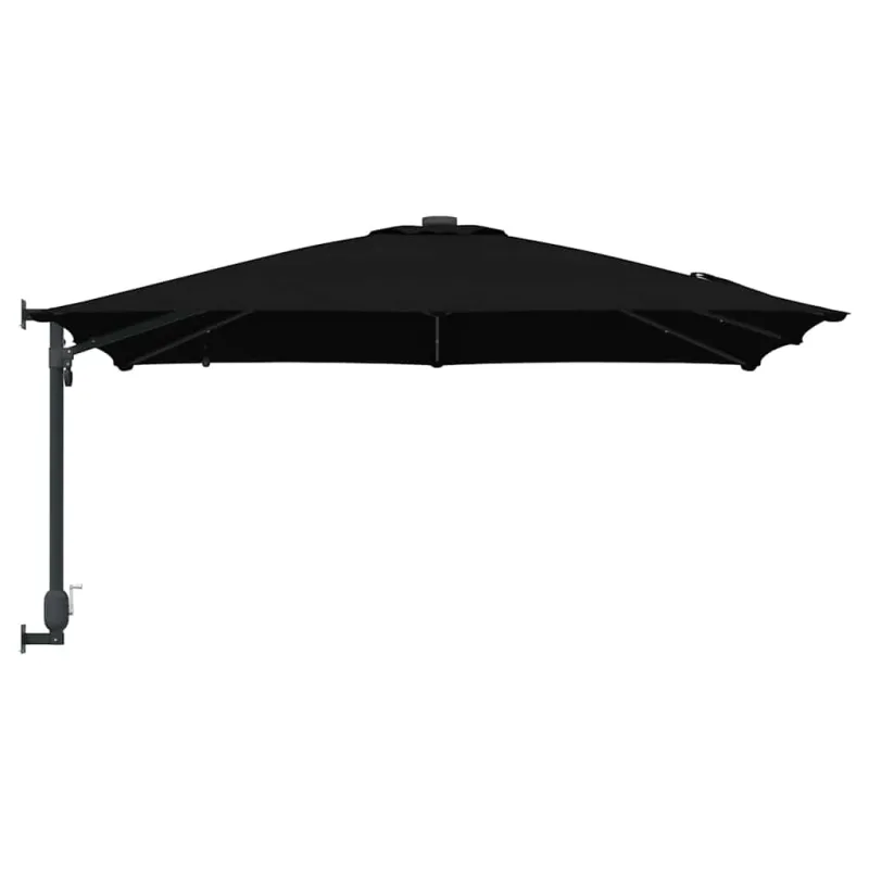 Sodo skėtis Juoda 248,5 x 247,5 x 160 cm Poliesteris ir plienas