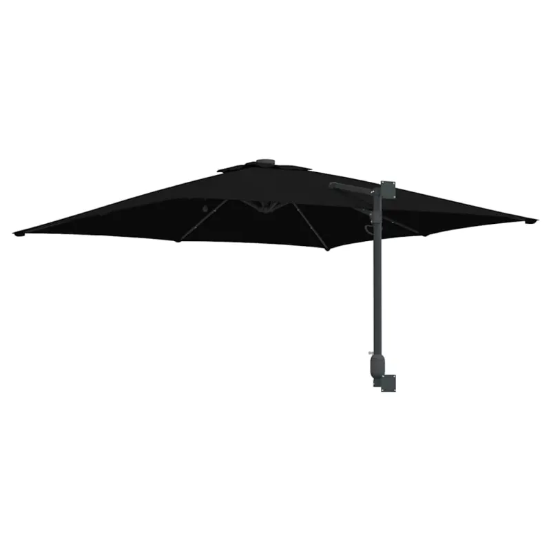 Sodo skėtis Juoda 248,5 x 247,5 x 160 cm Poliesteris ir plienas