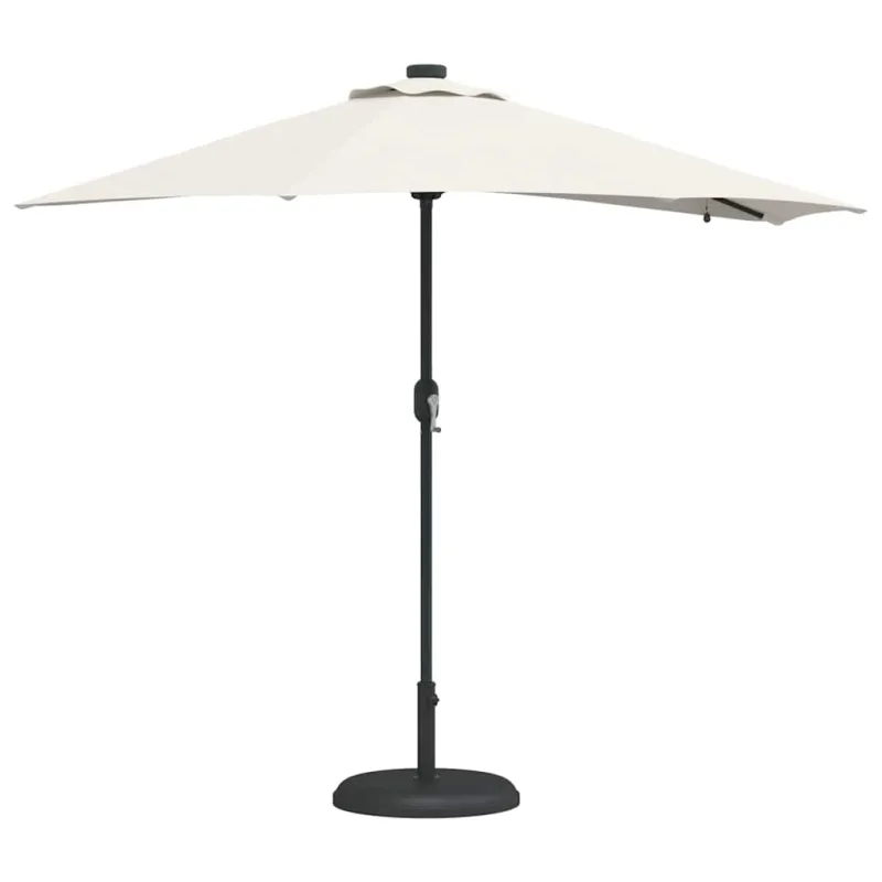 Sodo skėtis Smėlio 294 x 150 x 223 cm Poliesteris ir plienas