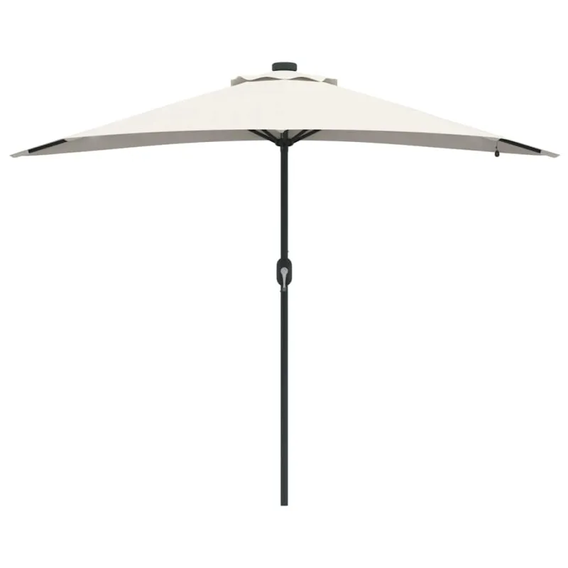 Sodo skėtis Smėlio 294 x 150 x 223 cm Poliesteris ir plienas