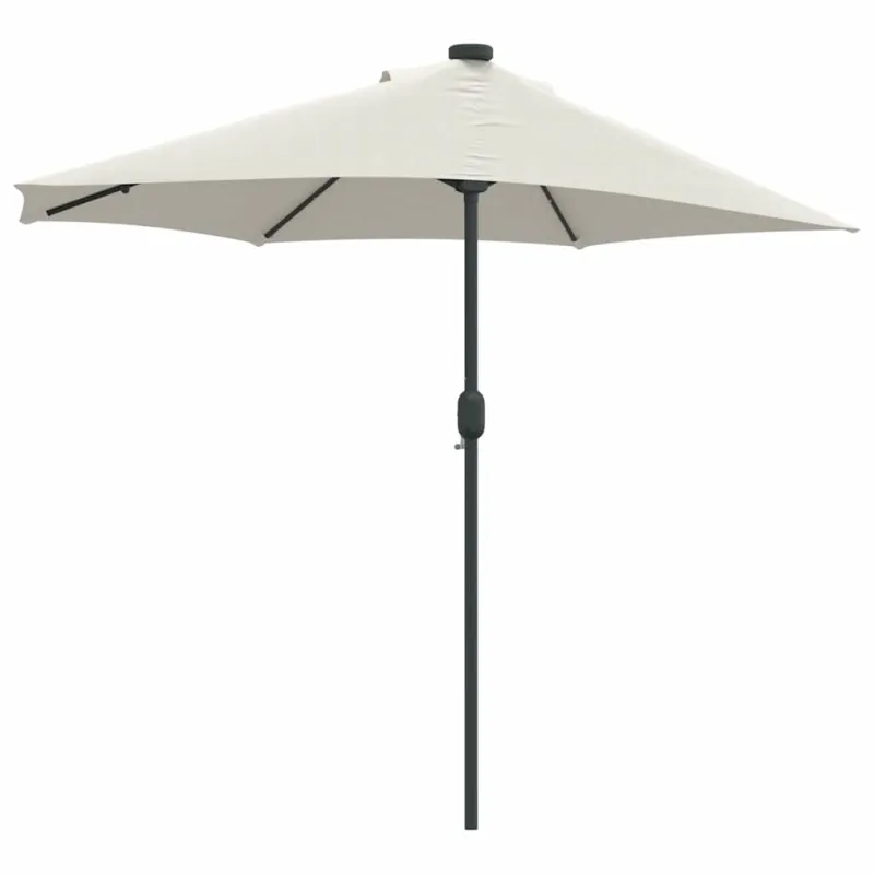 Sodo skėtis Smėlio 294 x 150 x 223 cm Poliesteris ir plienas