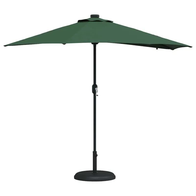 Sodo skėtis Žalia 294 x 150 x 223 cm Poliesteris ir plienas