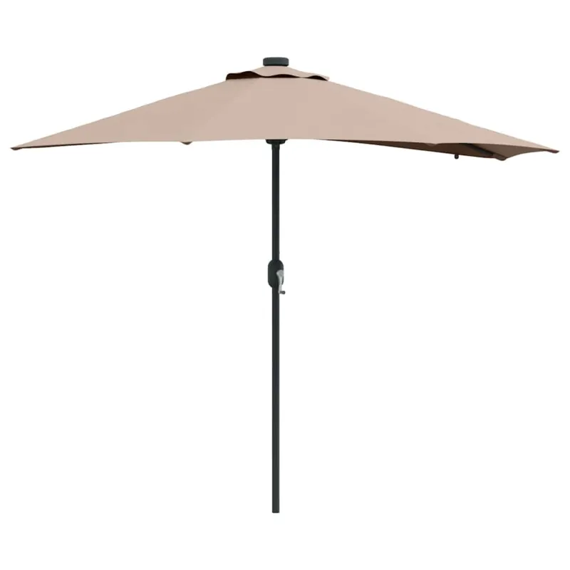 Sodo skėtis Taupe 294 x 150 x 223 cm Poliesteris ir plienas