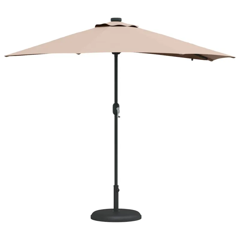 Sodo skėtis Taupe 294 x 150 x 223 cm Poliesteris ir plienas