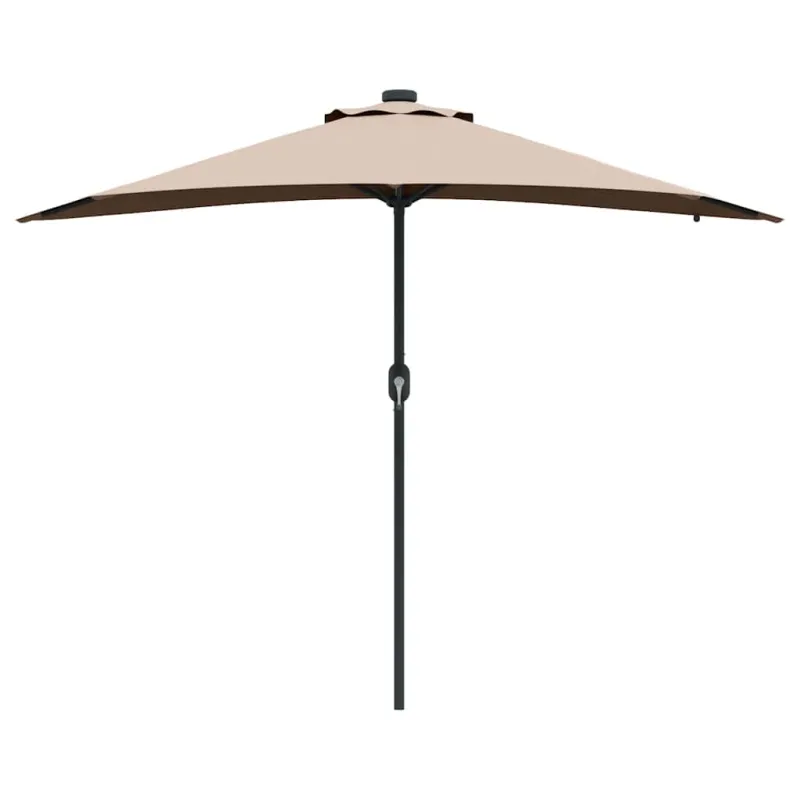 Sodo skėtis Taupe 294 x 150 x 223 cm Poliesteris ir plienas