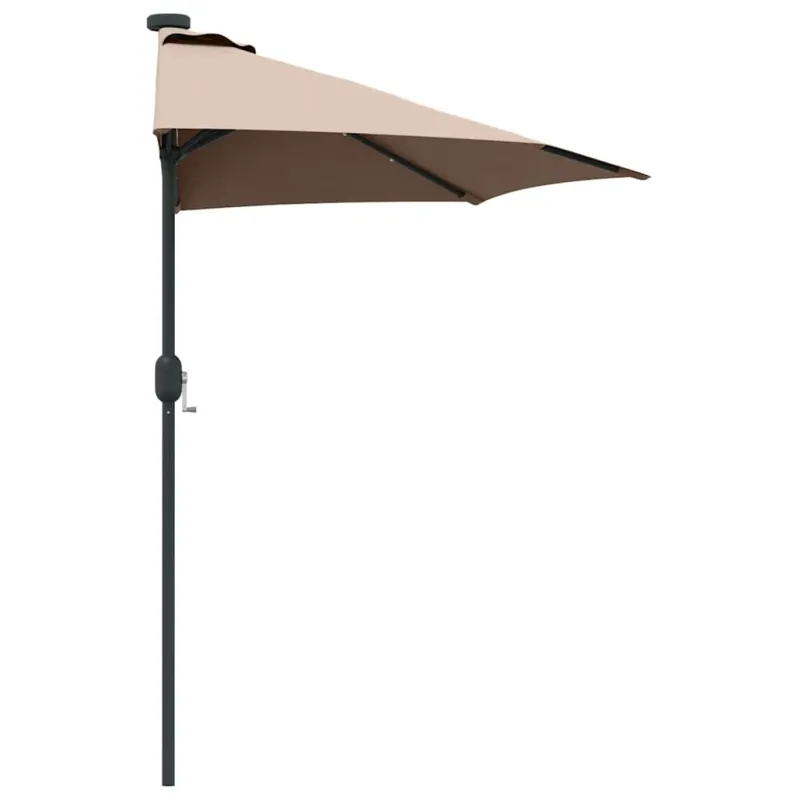 Sodo skėtis Taupe 294 x 150 x 223 cm Poliesteris ir plienas