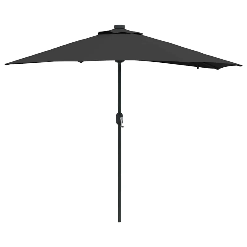Sodo skėtis Juoda 294 x 150 x 223 cm Poliesteris ir plienas