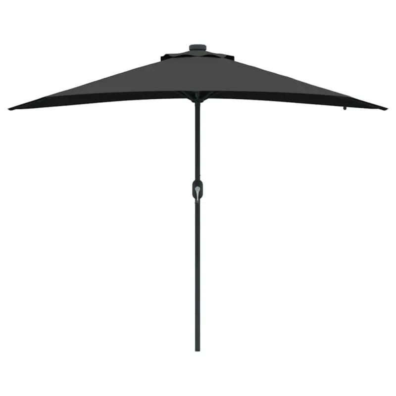 Sodo skėtis Juoda 294 x 150 x 223 cm Poliesteris ir plienas