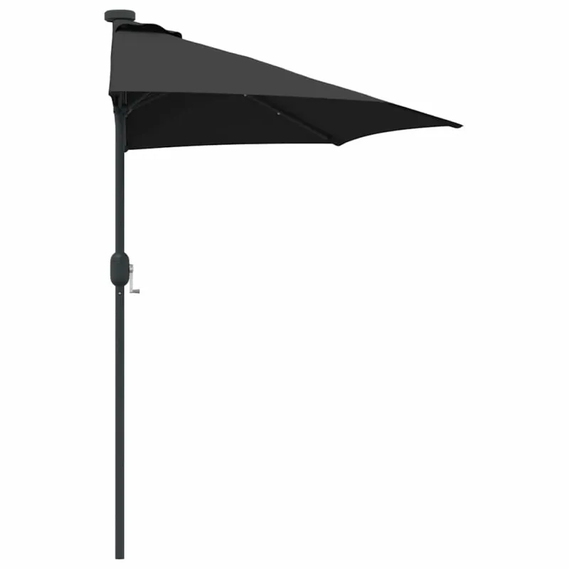 Sodo skėtis Juoda 294 x 150 x 223 cm Poliesteris ir plienas