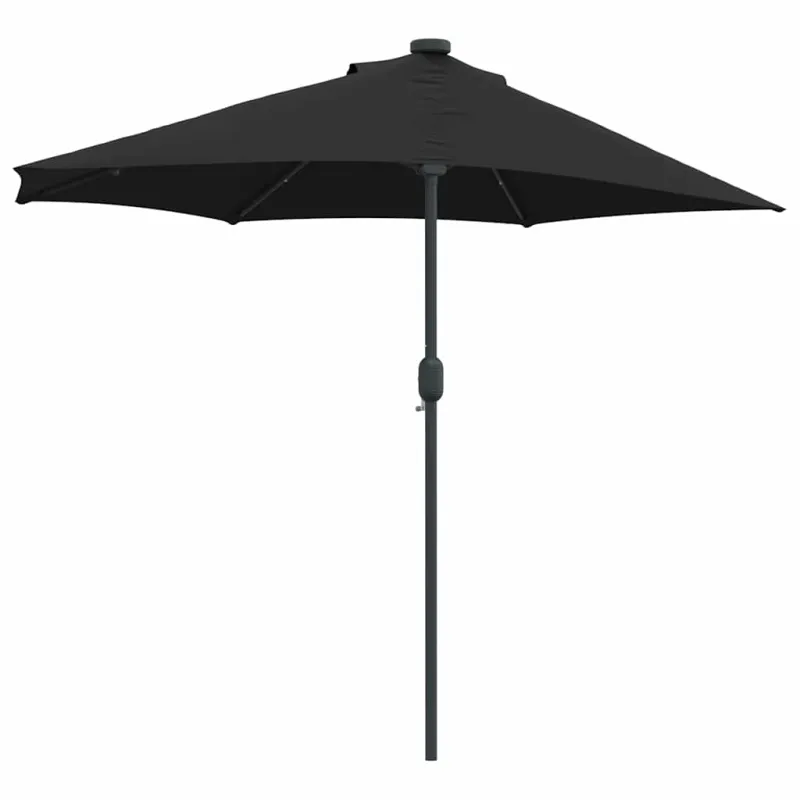 Sodo skėtis Juoda 294 x 150 x 223 cm Poliesteris ir plienas