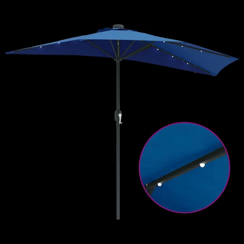 Sodo skėtis Azurblau 294 x 150 x 223 cm Poliesteris ir plienas