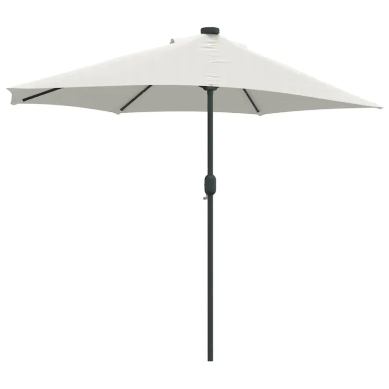 Sodo skėtis Smėlio 294 x 150 x 224 cm Poliesteris ir plienas