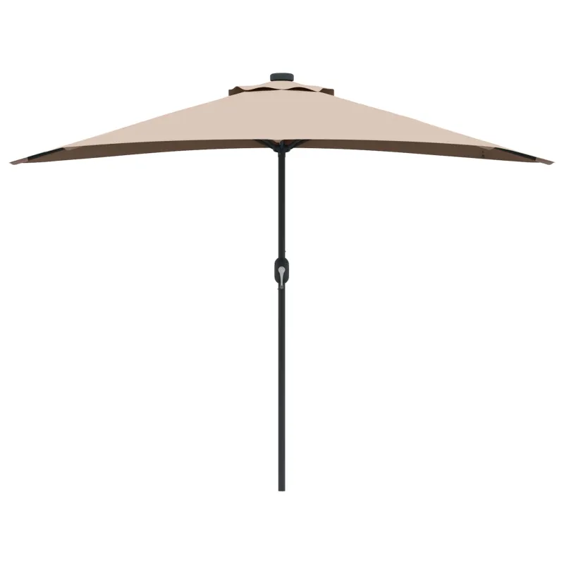 Sodo skėtis Taupe 294 x 150 x 224 cm Poliesteris ir plienas