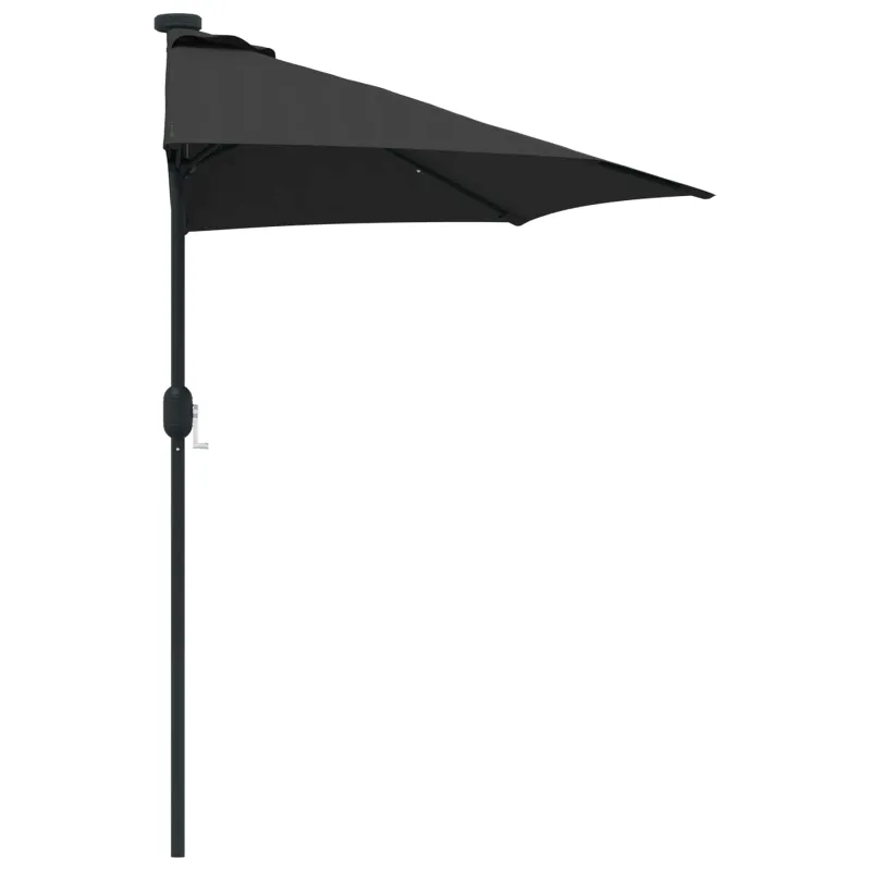 Sodo skėtis Juoda 294 x 150 x 224 cm Poliesteris ir plienas