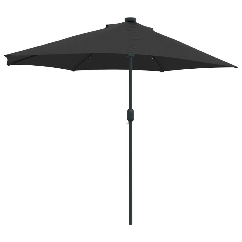 Sodo skėtis Juoda 294 x 150 x 224 cm Poliesteris ir plienas