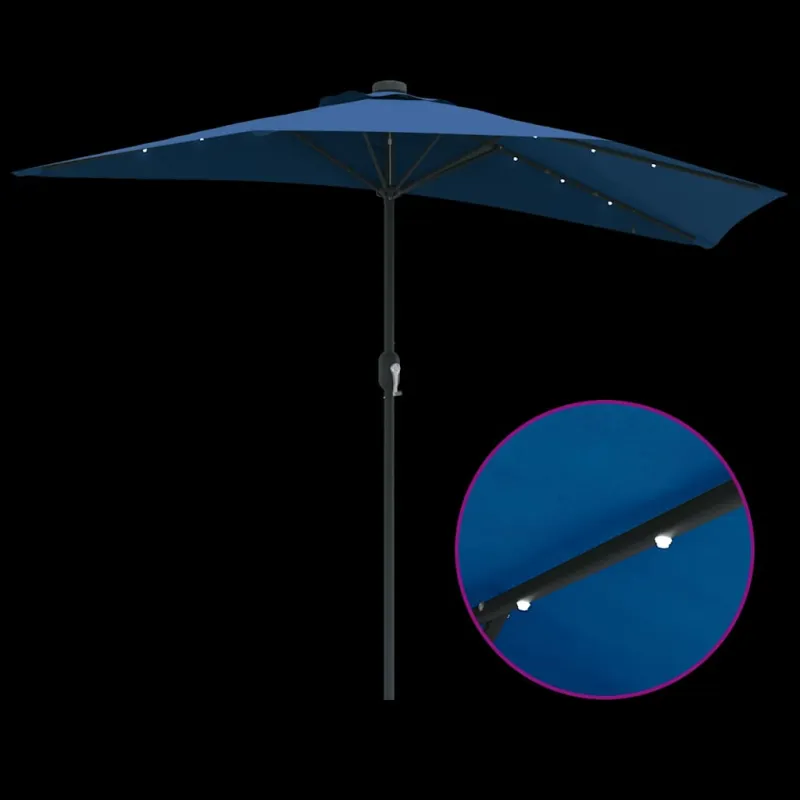 Sodo skėtis Azurblau 294 x 150 x 224 cm Poliesteris ir plienas