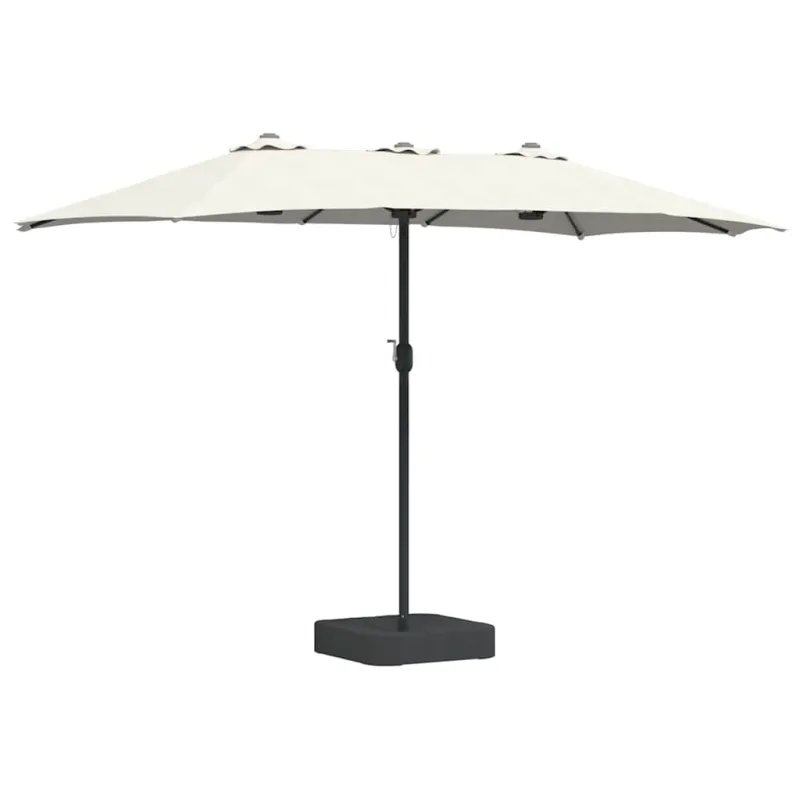 Sodo skėtis Smėlio 385 x 209 x 244 cm Poliesteris ir plienas