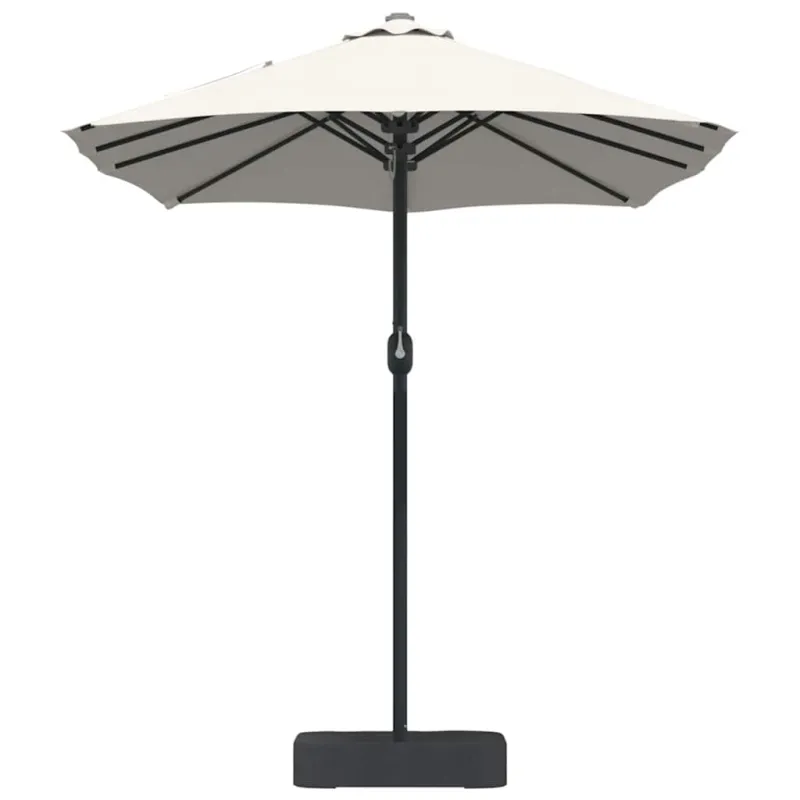Sodo skėtis Smėlio 385 x 209 x 244 cm Poliesteris ir plienas