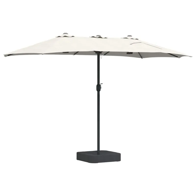 Sodo skėtis Smėlio 385 x 209 x 244 cm Poliesteris ir plienas
