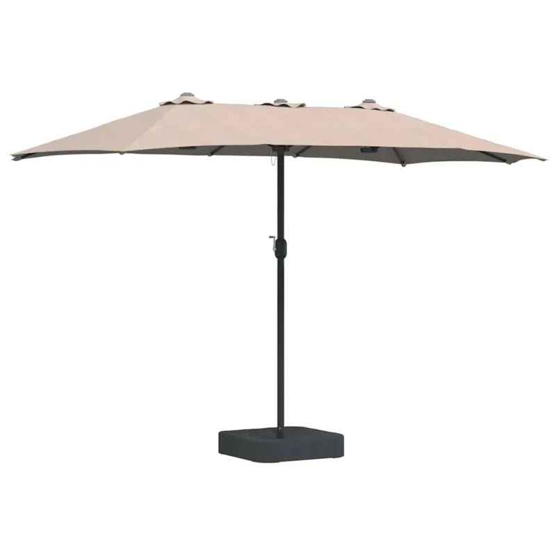 Sodo skėtis Taupe 385 x 209 x 244 cm Poliesteris ir plienas
