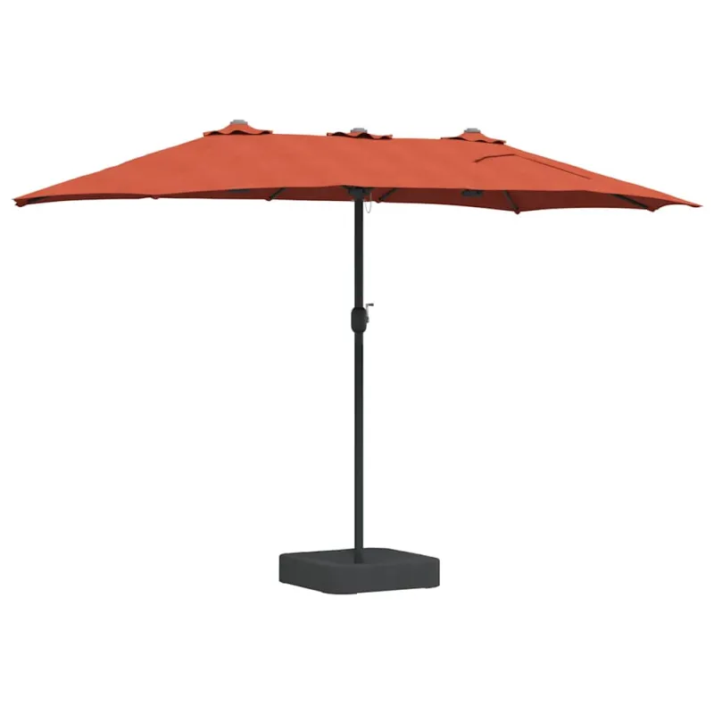 Sodo skėtis Terakotos 385 x 209 x 244 cm Poliesteris ir plienas