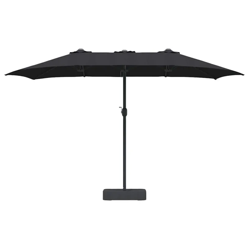Sodo skėtis Juoda 385 x 209 x 244 cm Poliesteris ir plienas