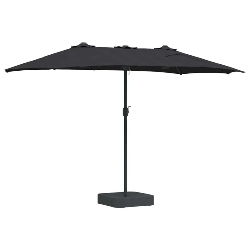 Sodo skėtis Juoda 385 x 209 x 244 cm Poliesteris ir plienas