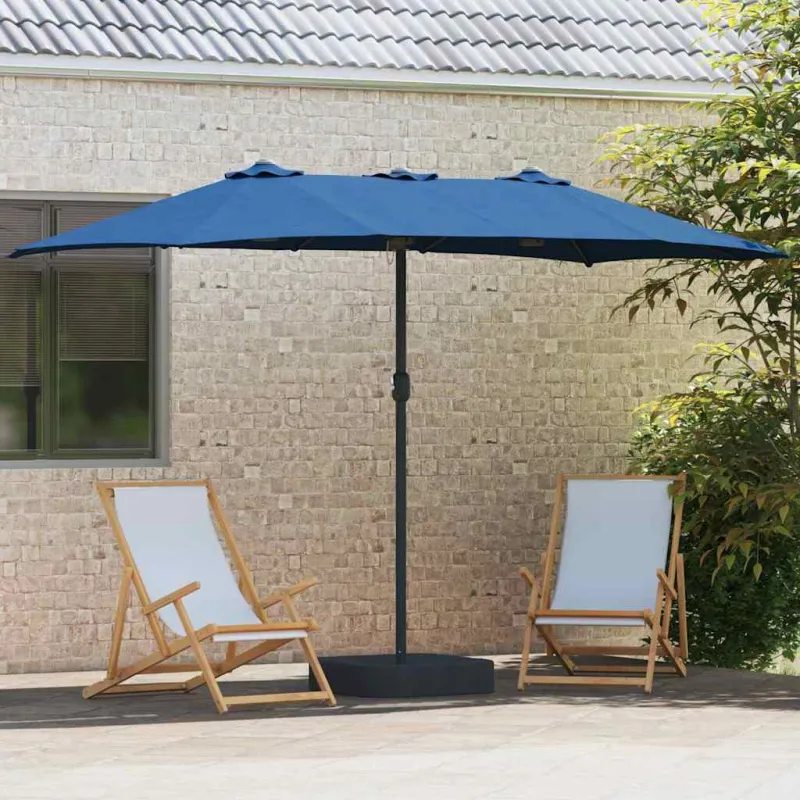 Sodo skėtis Azurblau 385 x 209 x 244 cm Poliesteris ir plienas